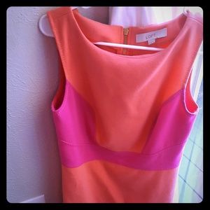 Ann Taylor LOFT Pink Professional Dress